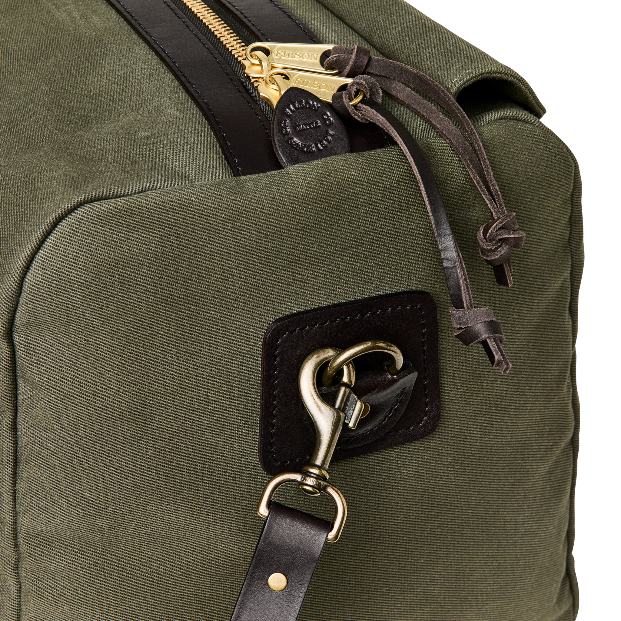 Large Rugged Twill Duffle Bag - Otter Green - Image 6