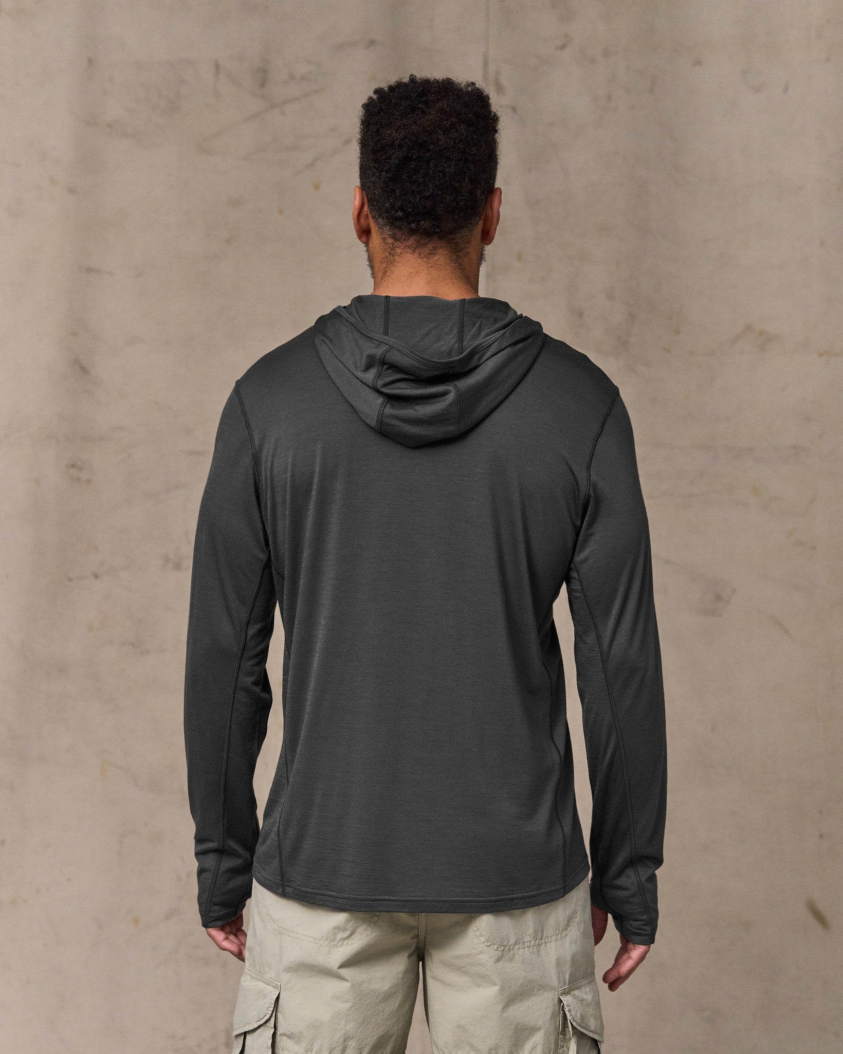 Wool-Blend UPF Hoodie - Raven - Image 2