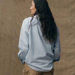 Alternative view of Women's Embroidered Western Shirt - Light Indigo Chambray / Fields