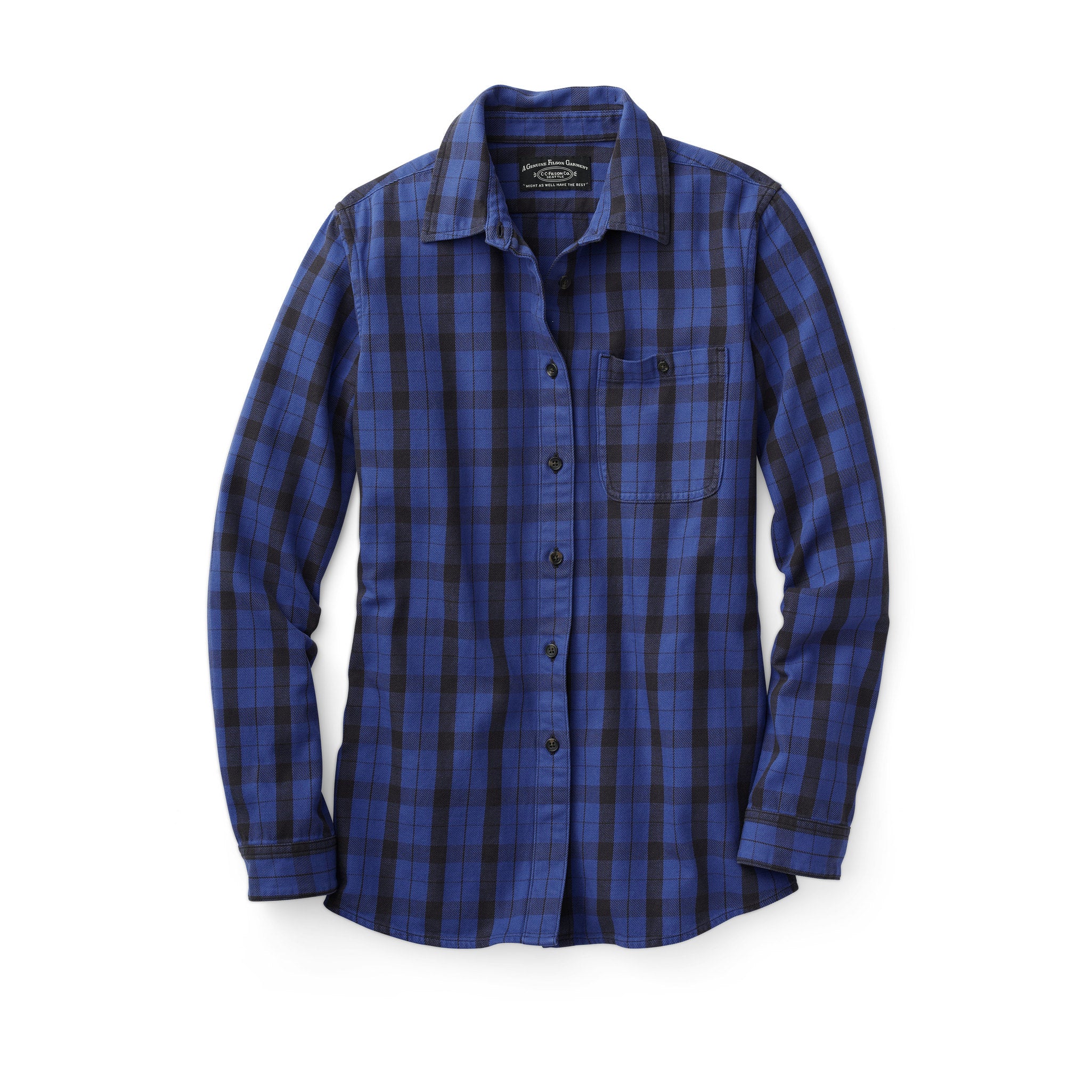Women's Vintage Wash Alaskan Guide Shirt - Cobalt/black - Image 2