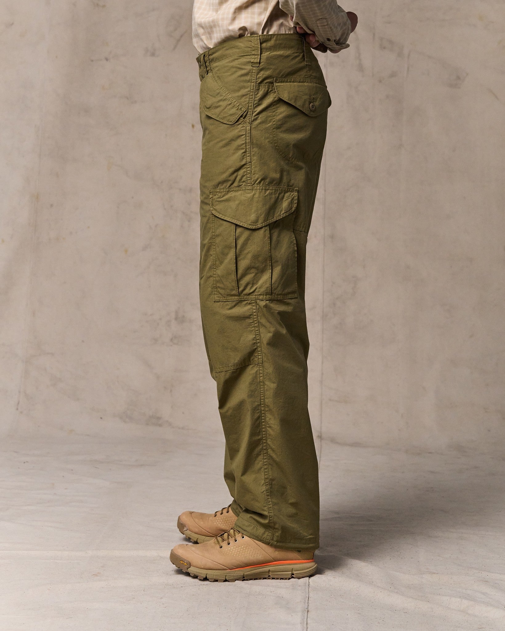 Tropical Poplin Cargo Pants - Military Olive - Image 3