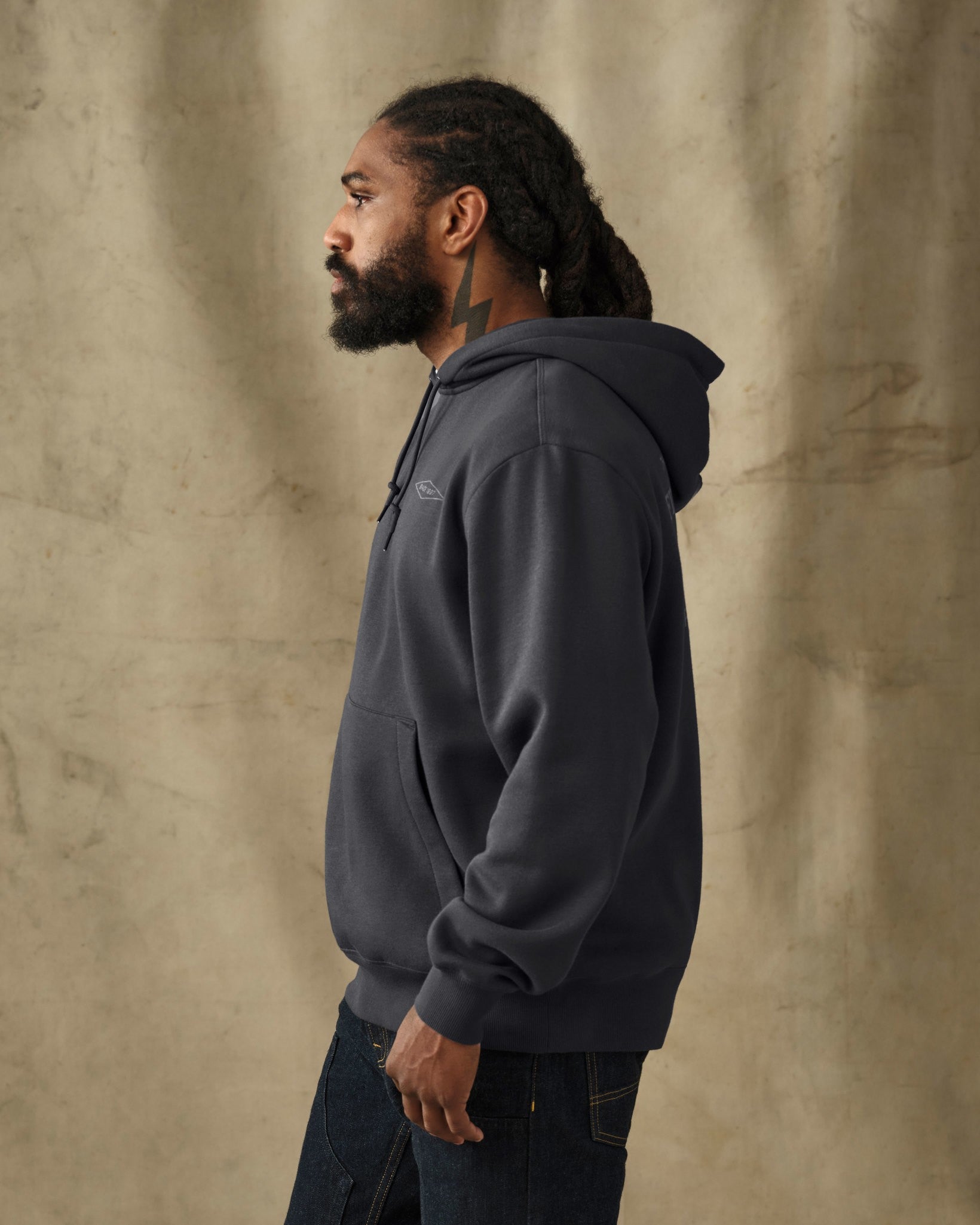 Diamond Graphic Hoodie - Faded Black - Image 3