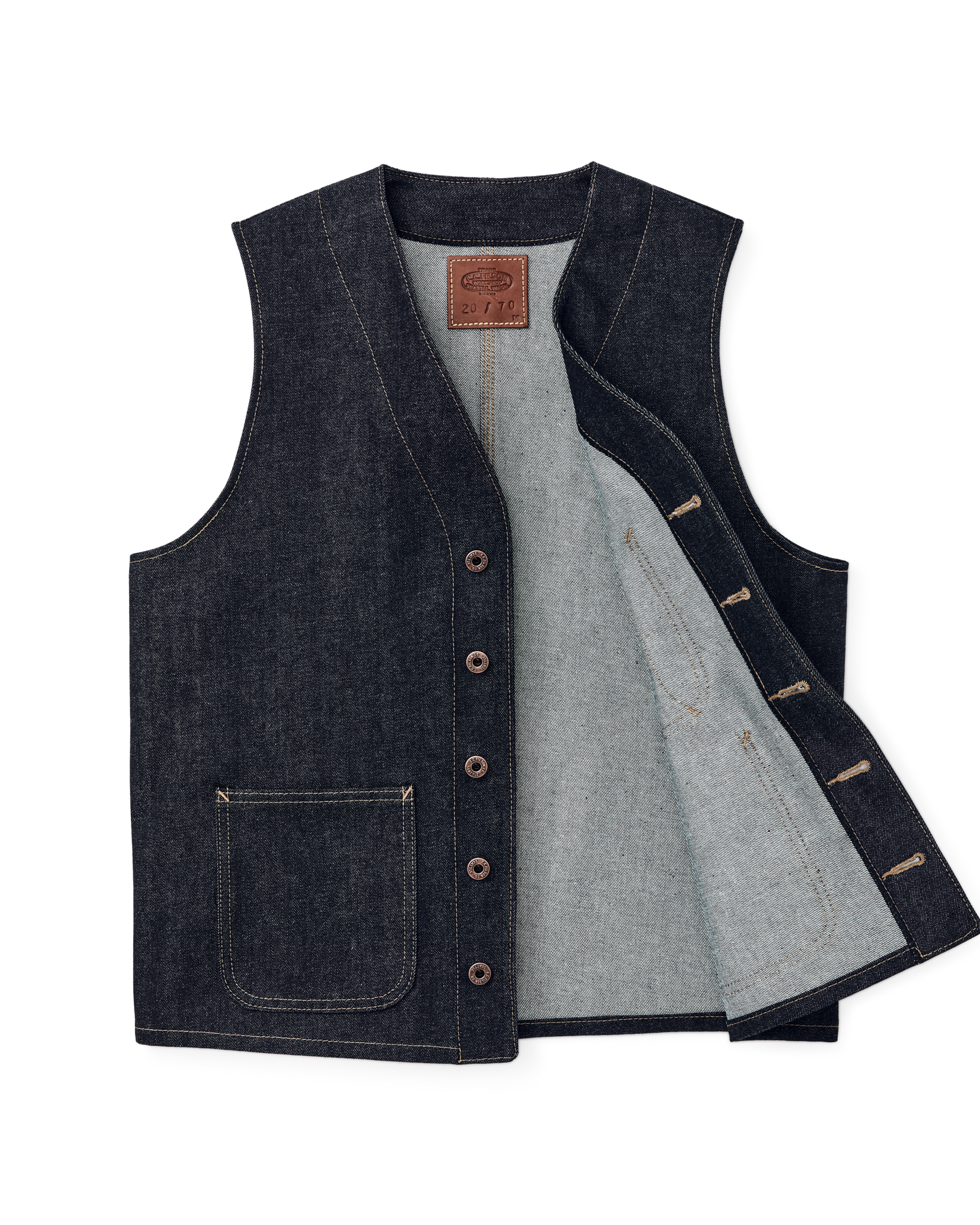 Workshop Denim Vest - Dark Indigo - Image 3