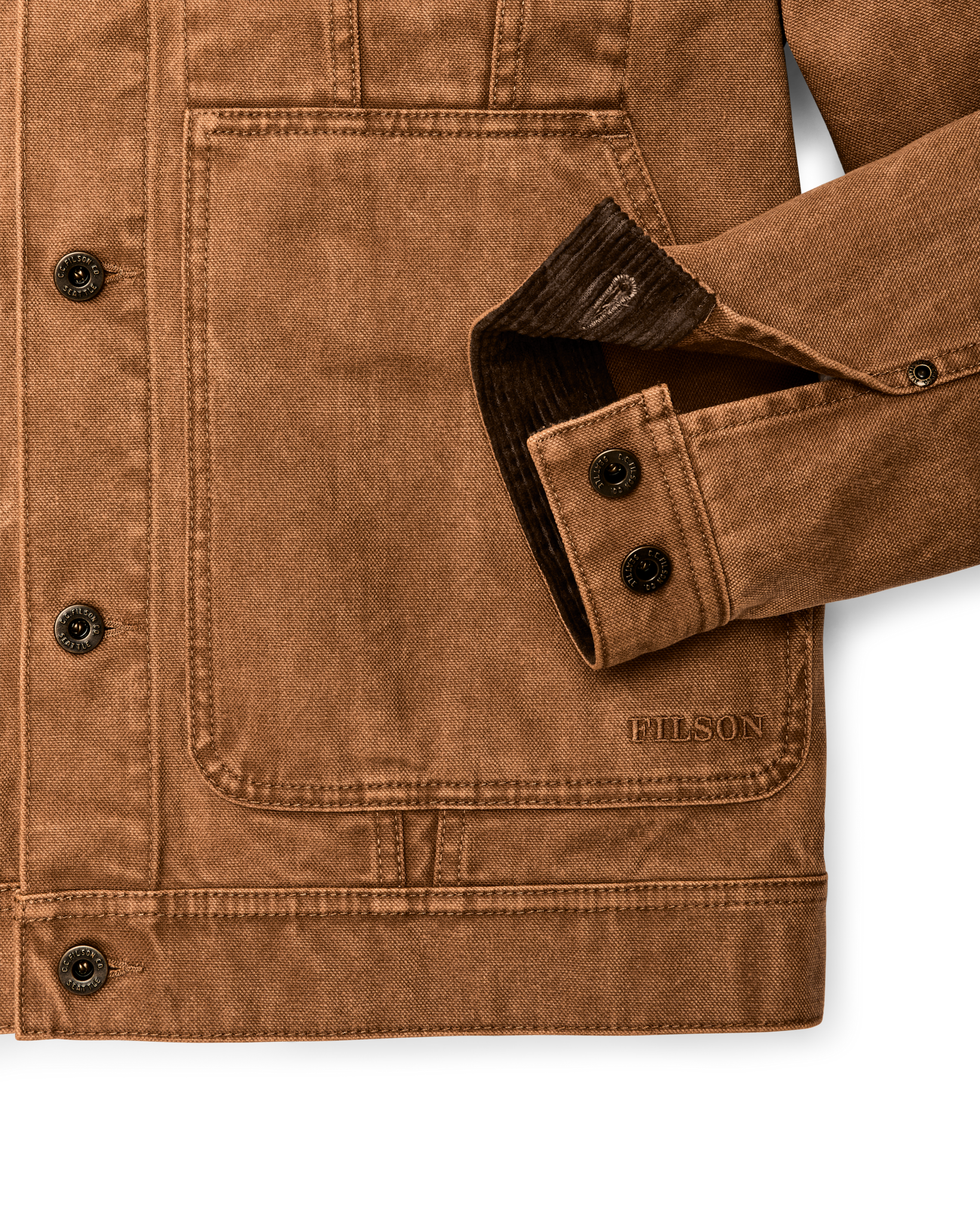 Rustic Canvas Short Cruiser Jacket - Whiskey - Image 9