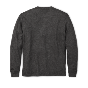 Alternative view of Waffle Knit Thermal Crewneck - Charcoal