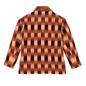 Alternative view of Women's Blanket Wool Barn Coat - Sunset Ombre Plaid