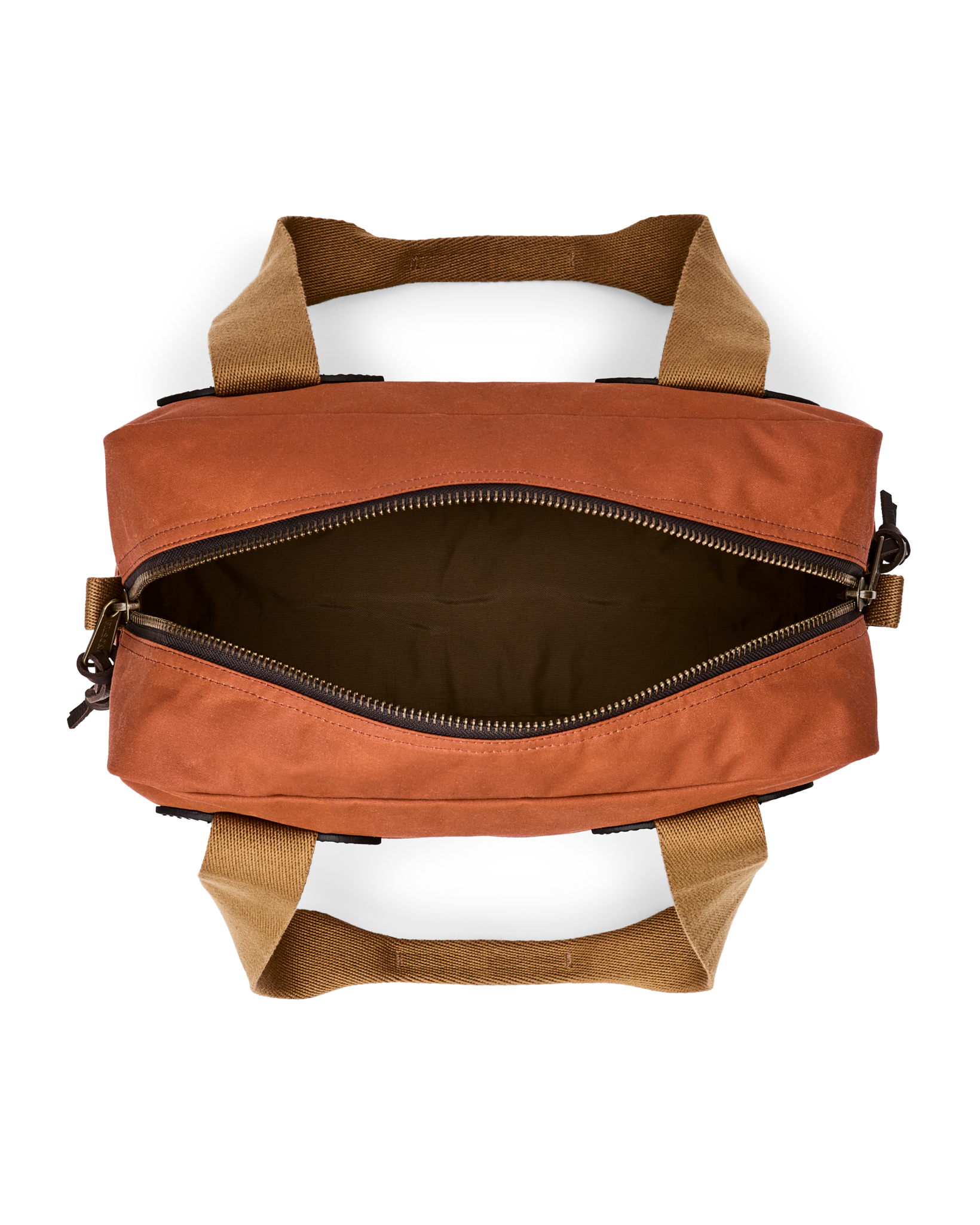 Tin Cloth Zipper Tote Bag - Rust - Image 5