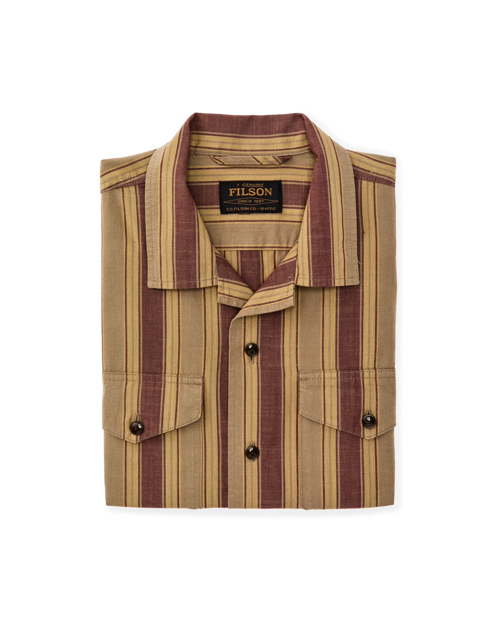 Chambray Camp Shirt - Brick / Tan - Image 7