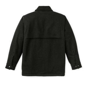 Alternative view of Lined Mackinaw Wool Cape Coat - Peat Black