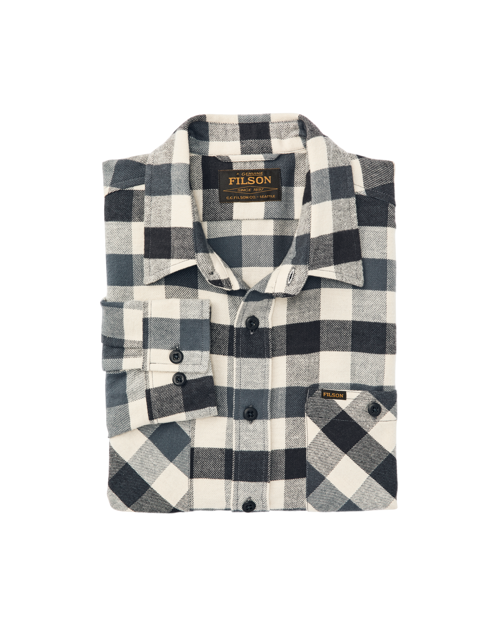 Rangeland Flannel Shirt - Charcoal / Steel Plaid - Image 7