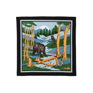 Black Bear Bandana  - Black / Bear Raven