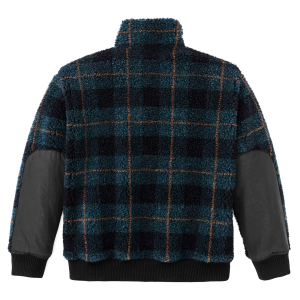 Alternative view of Women's Pile Fleece Popover - Blue / Black Plaid
