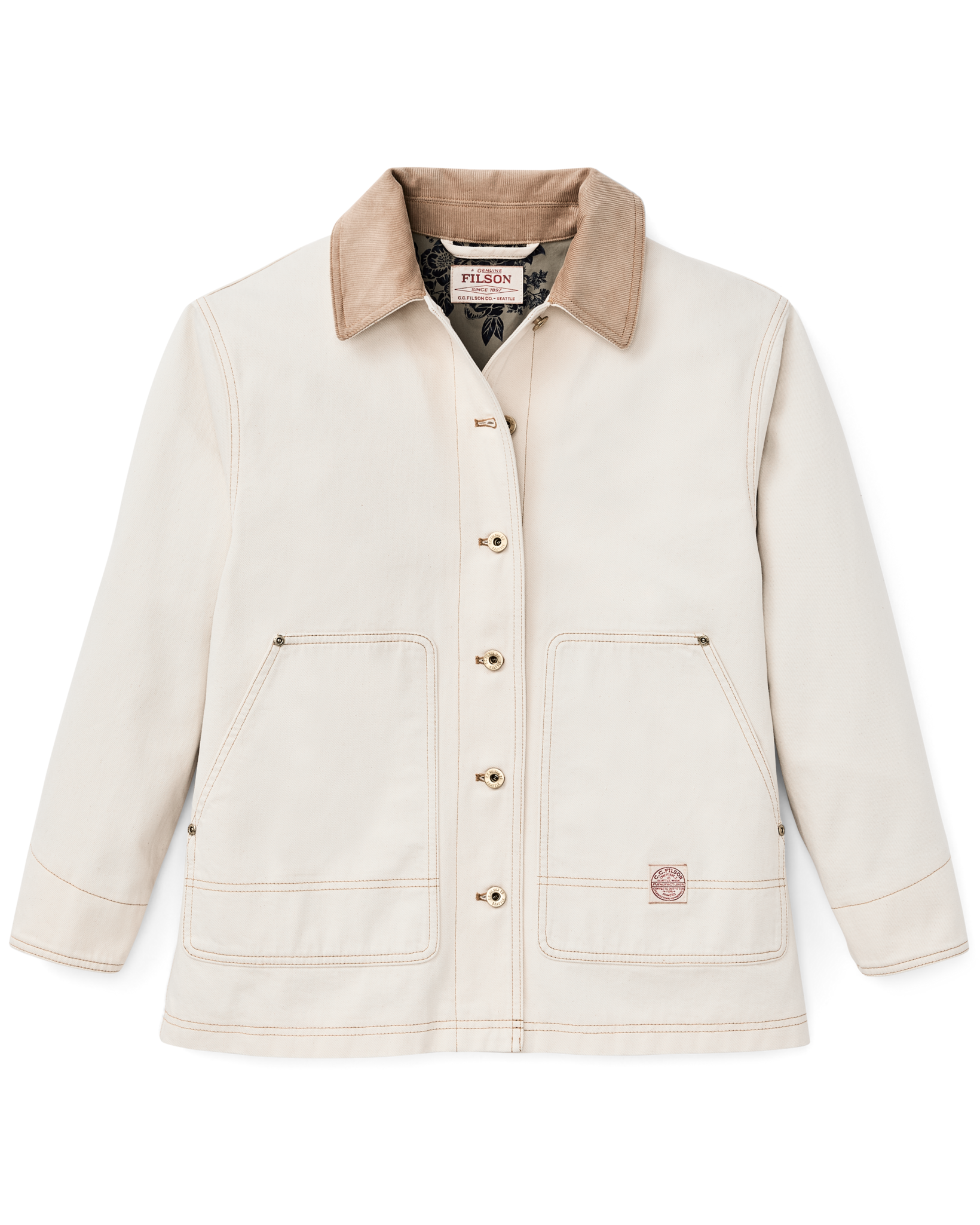 Women's 11-oz. Denim Barn Coat - Natural Seed - Image 6
