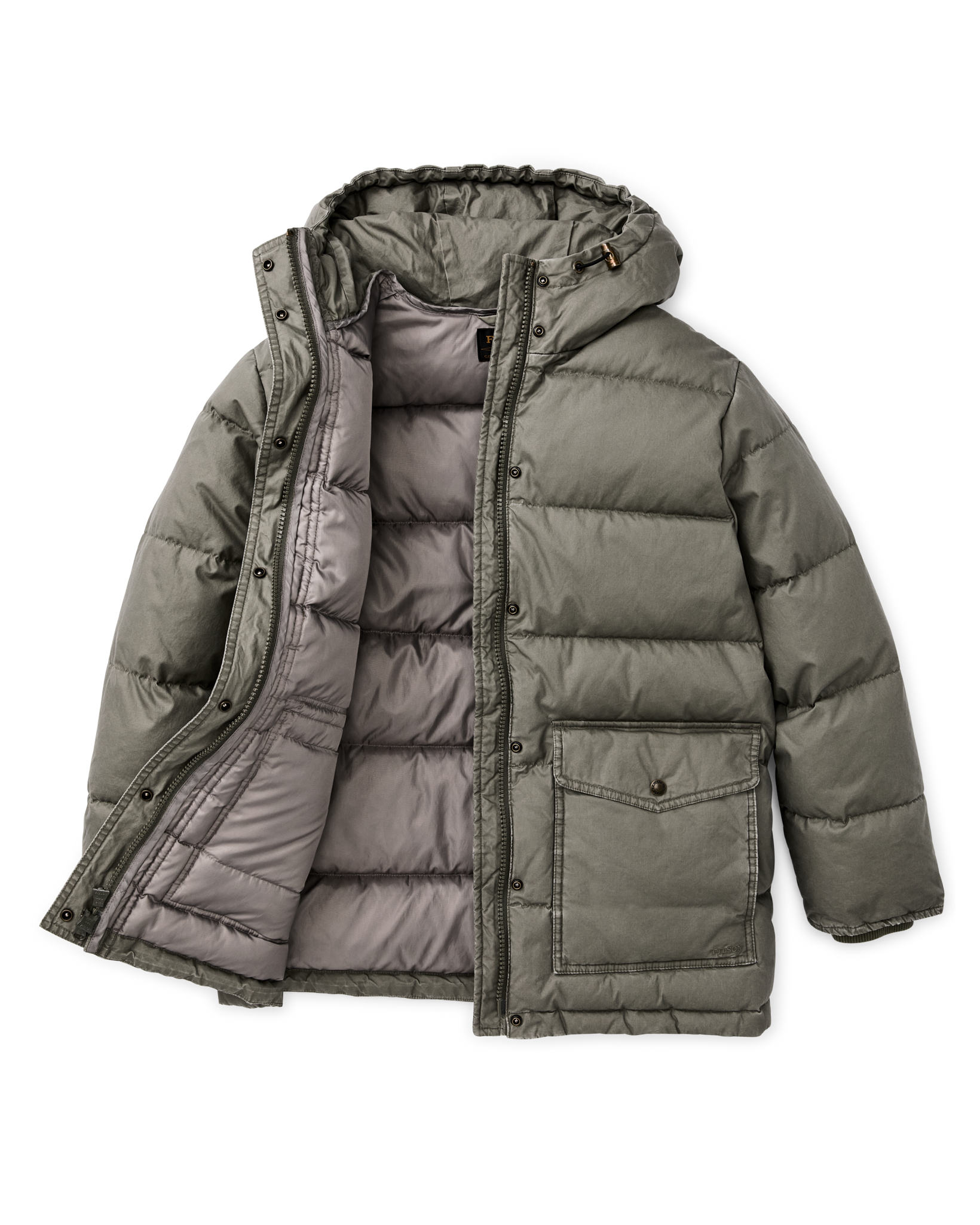 Women's Heritage Cotton Down Parka - Smokey Olive - Image 4