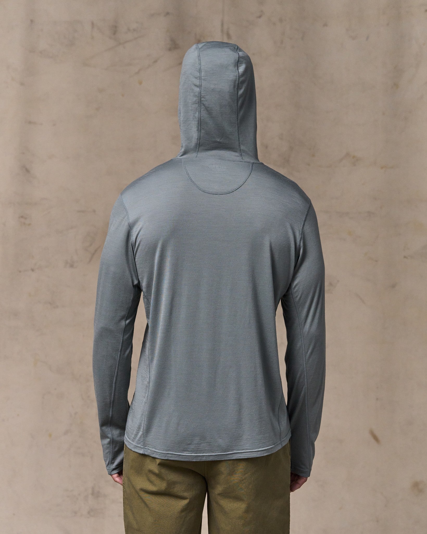 Wool-Blend UPF Hoodie - Sage Gray - Image 3