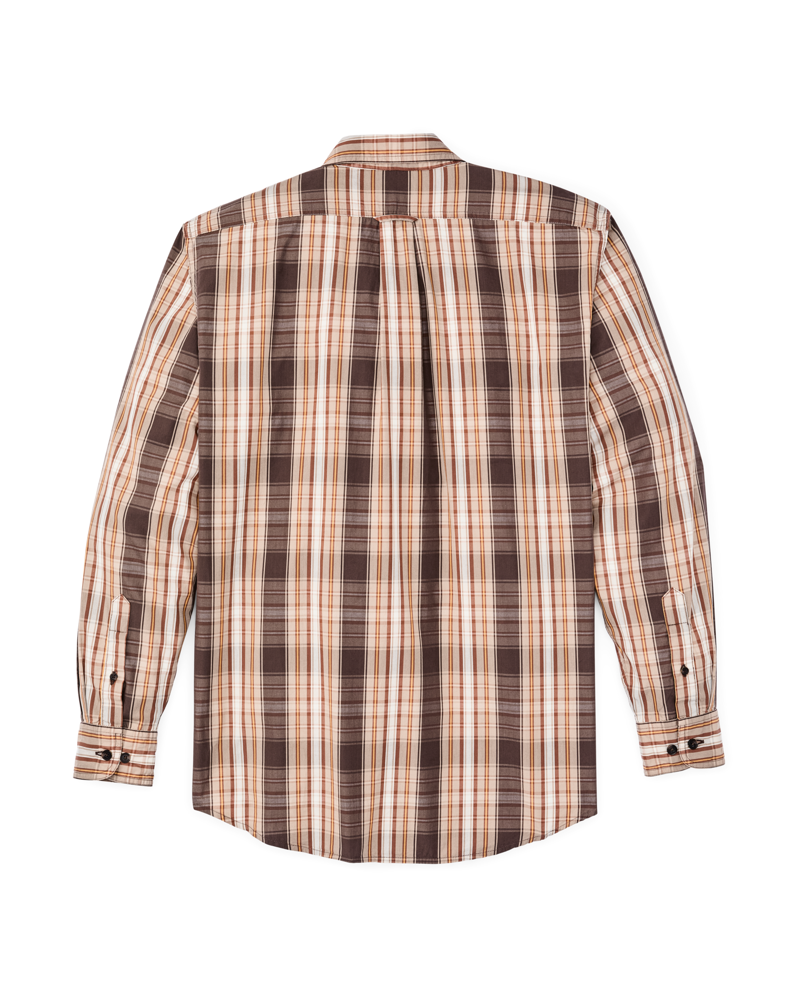 Washed Feather Cloth Shirt - Brown Multicolor Plaid - Image 6