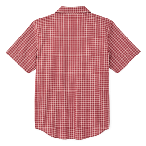 Alternative view of Twin Lakes Short Sleeve Sport Shirt - Brick / Cream Plaid