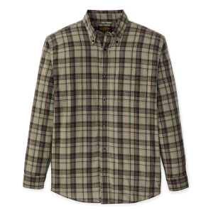 Madras Button-Down Shirt - Olive / Gravel Plaid