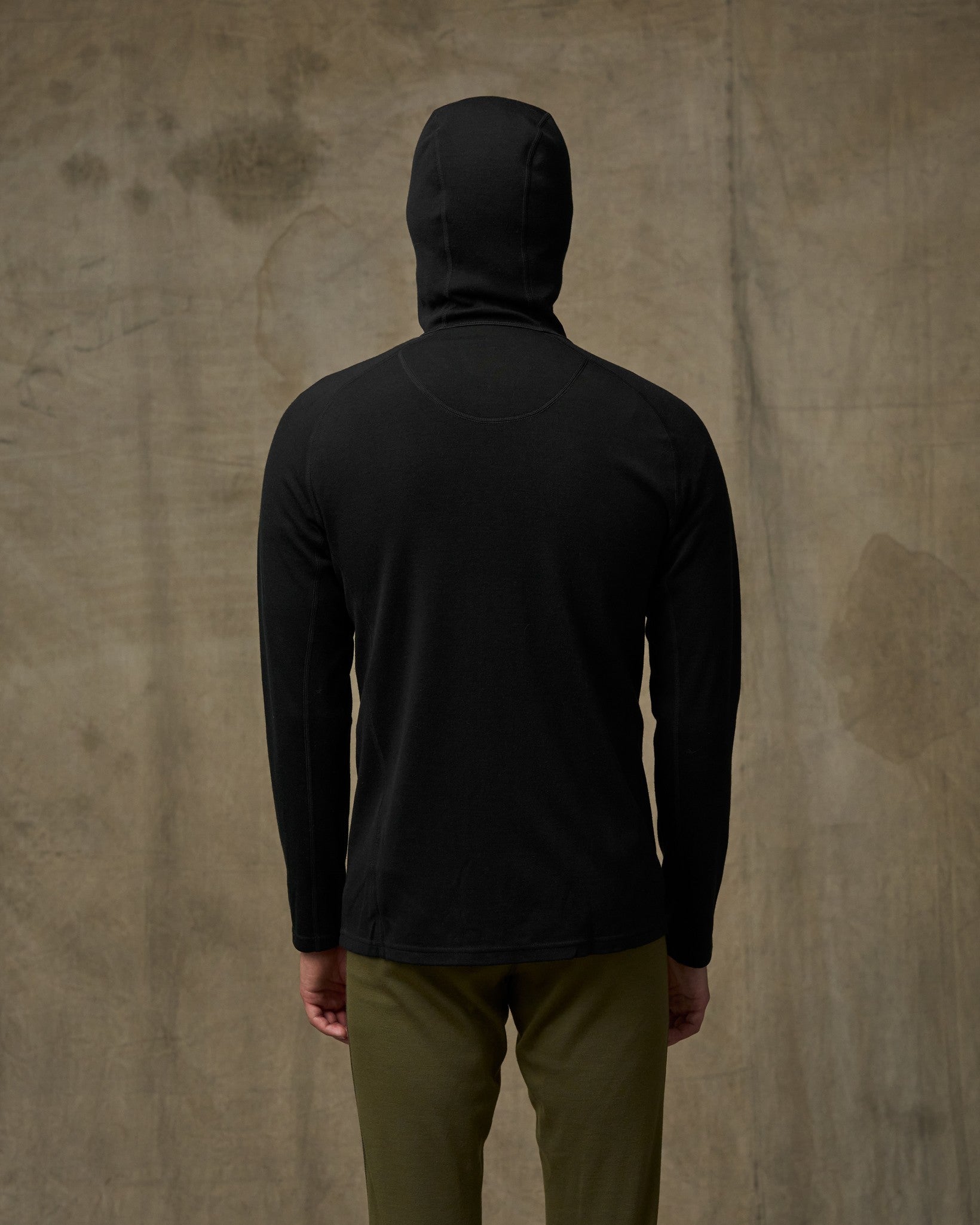 400g Merino Wool Hoodie - Black - Image 9