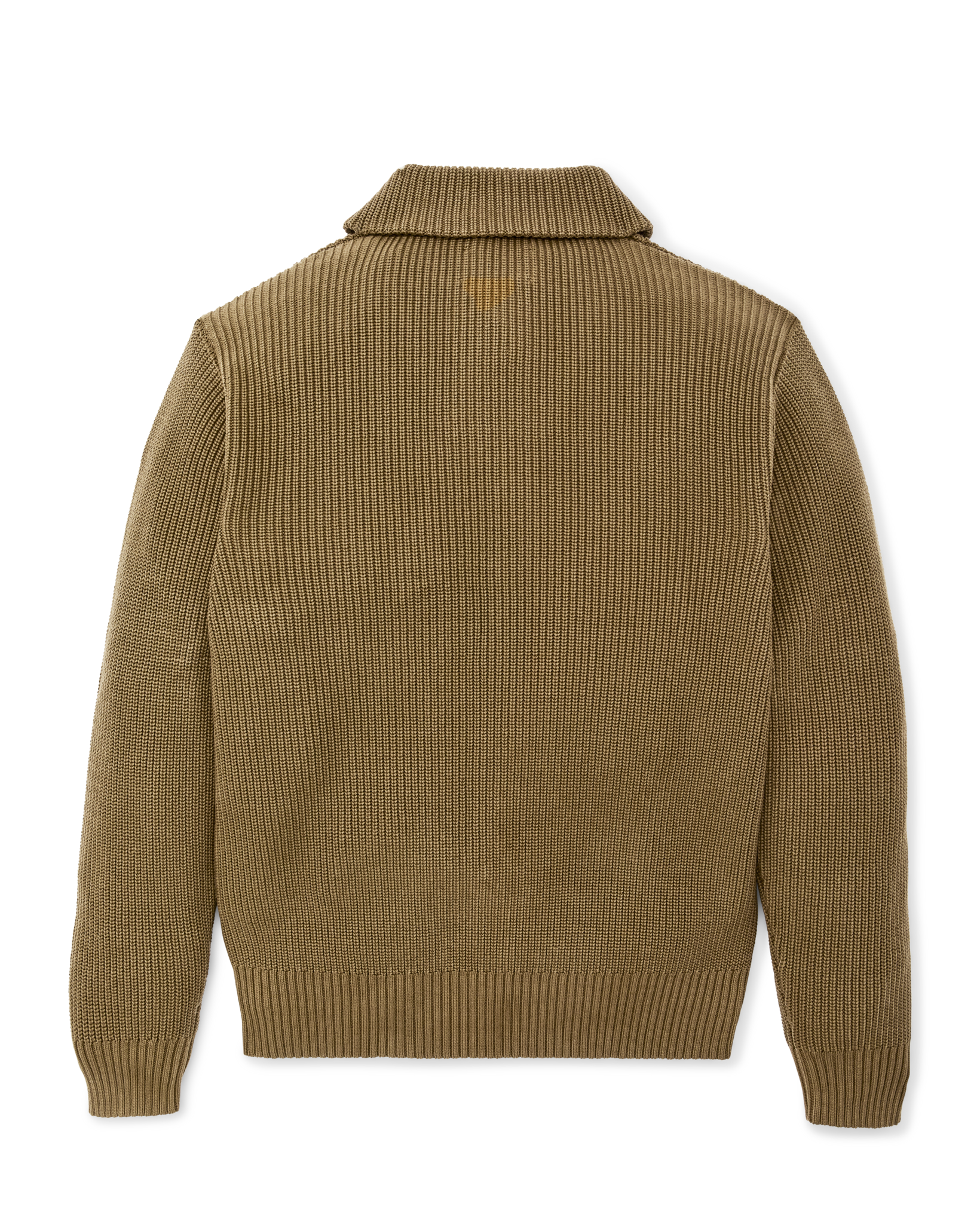 Vintage Cotton Shawl Neck Sweater - Cork - Image 6